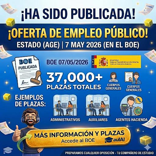 La Oferta de Empleo Público 2026 abre miles de oportunidades: el mejor momento para empezar a preparar tu oposición es ahora